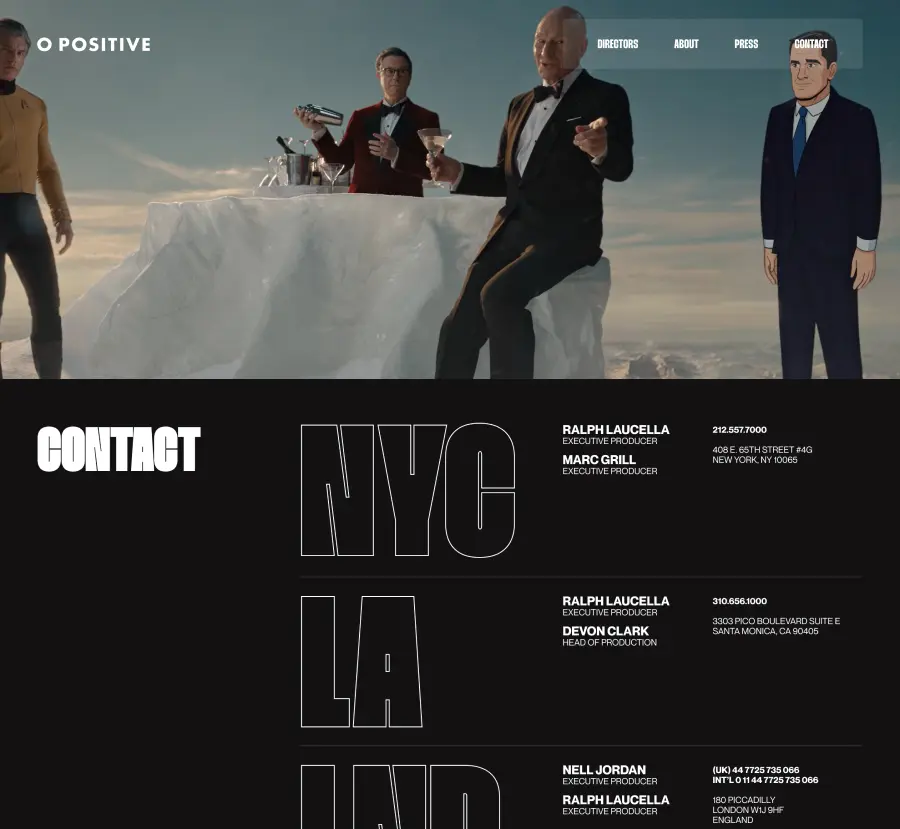 Screen of contact page part 1