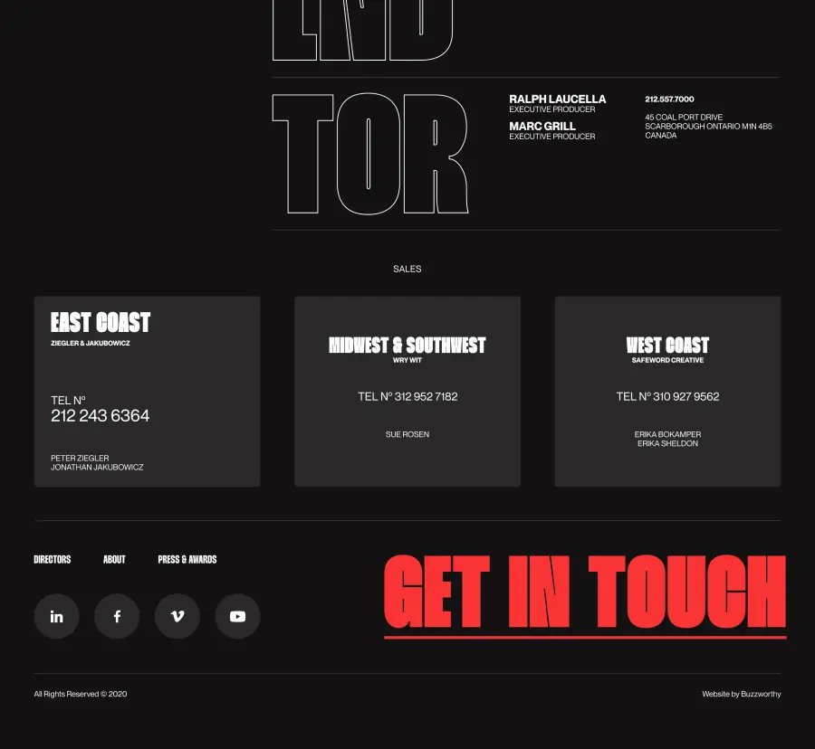 Screen of contact page part 2