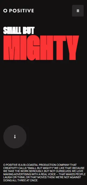 Mobile screen of about page