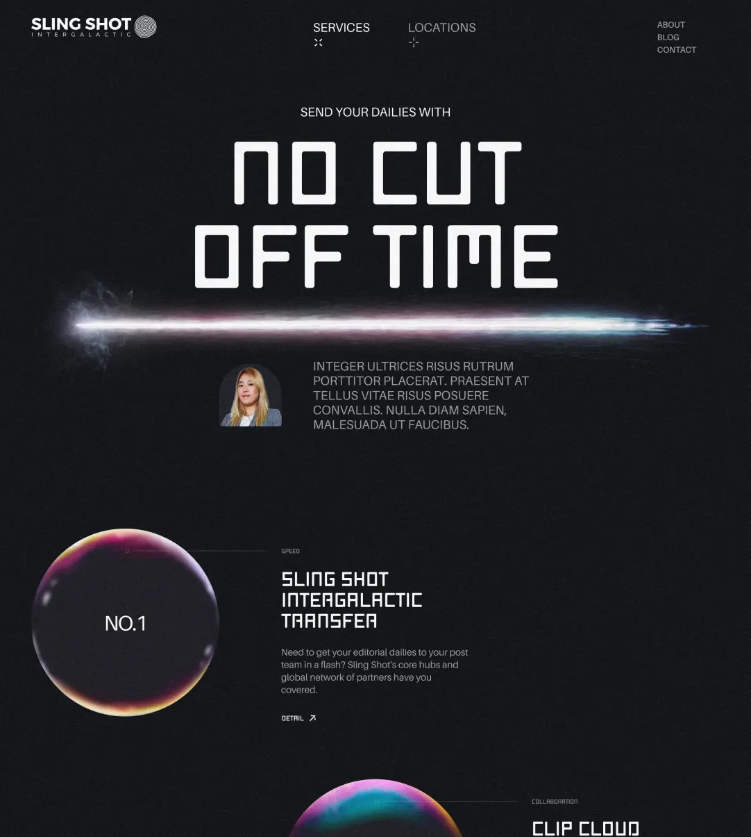 Website screen for about page part 1