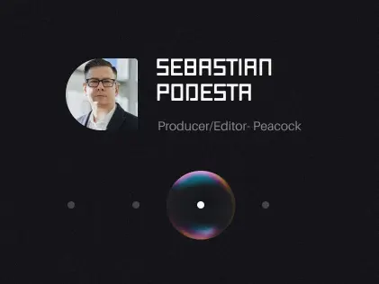 Eduard scissor hand in the kitche with Uma Turman